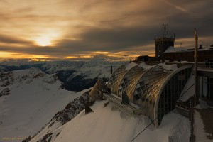 Sonnenuntergang auf der Zugspitze